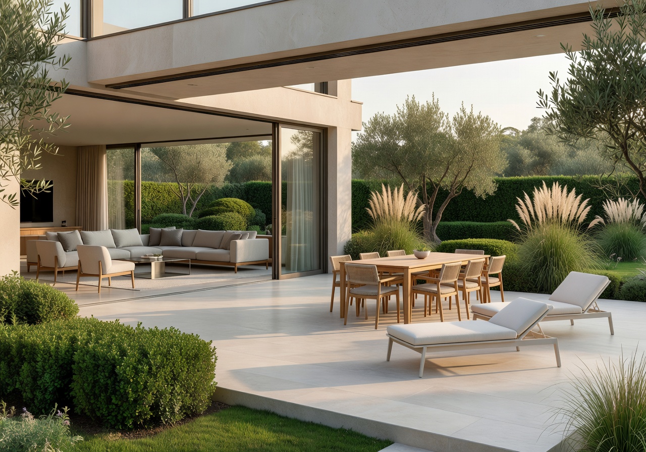 Spacious garden villa with private terrace and modern decor